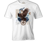 An Eagle Collage with Other Elements White Men's Tshirt 