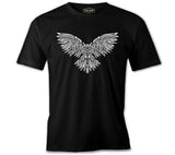 Angry Owl Tattoo Black Men's Tshirt