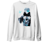 Anime Boy Character Beyaz Erkek Kalın Sweatshirt