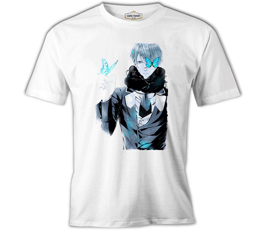 Anime Boy Character Beyaz Erkek Tshirt