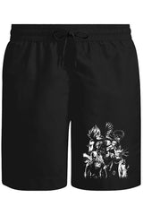 Anime Heros Unisex Black Shorts 