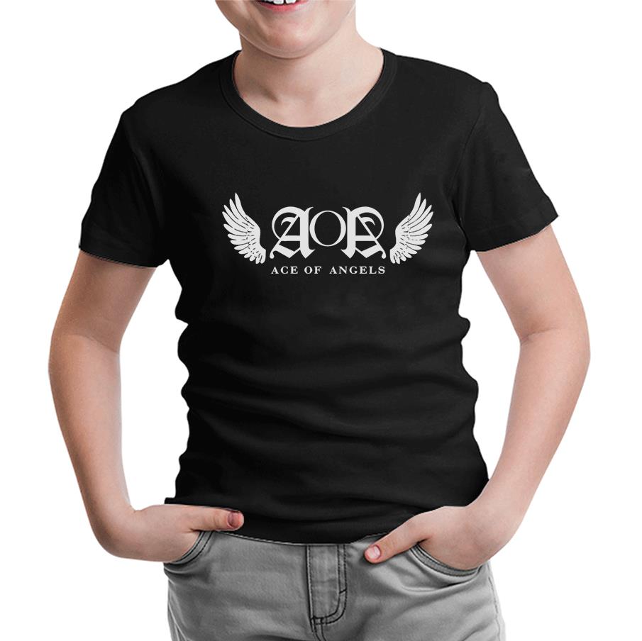 AOA - Wings Siyah Çocuk Tshirt