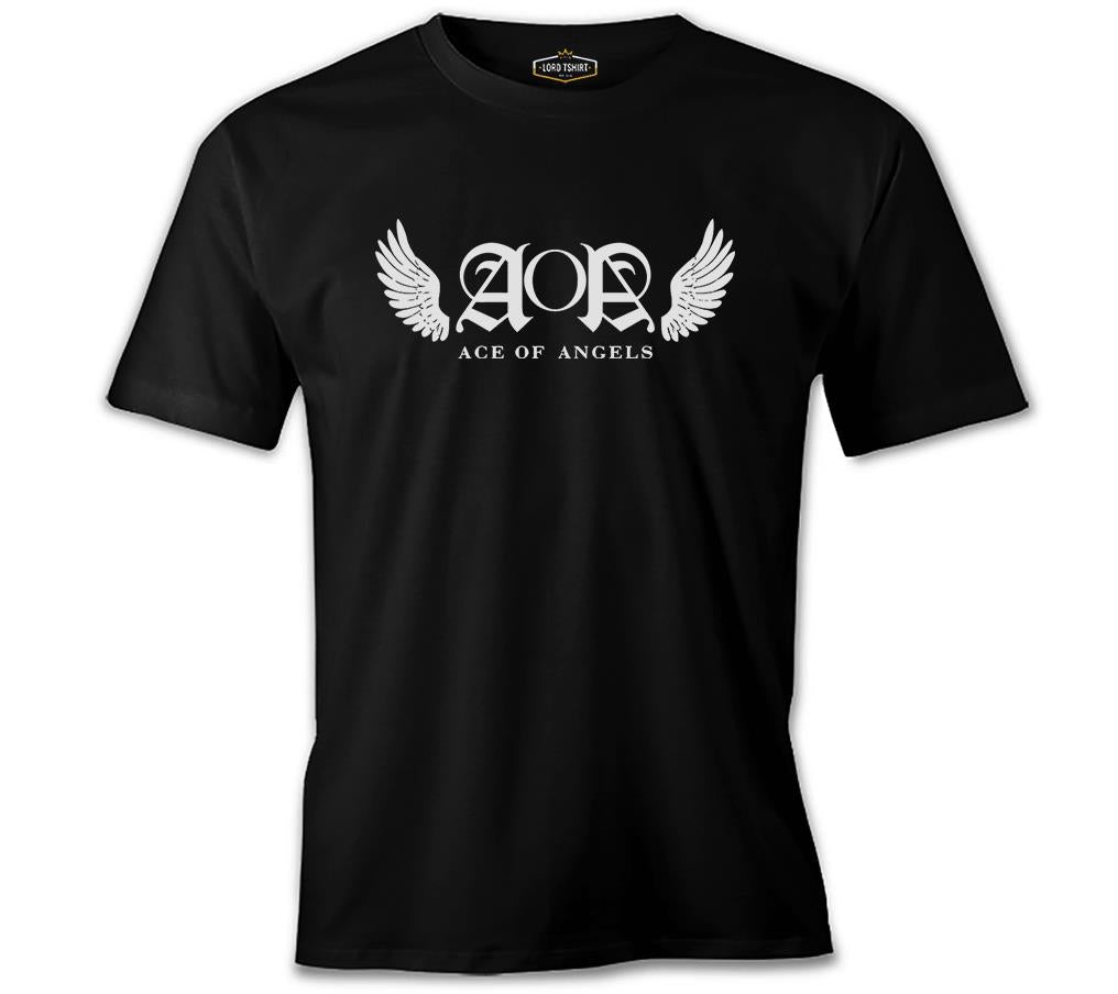 AOA - Wings Siyah Erkek Tshirt