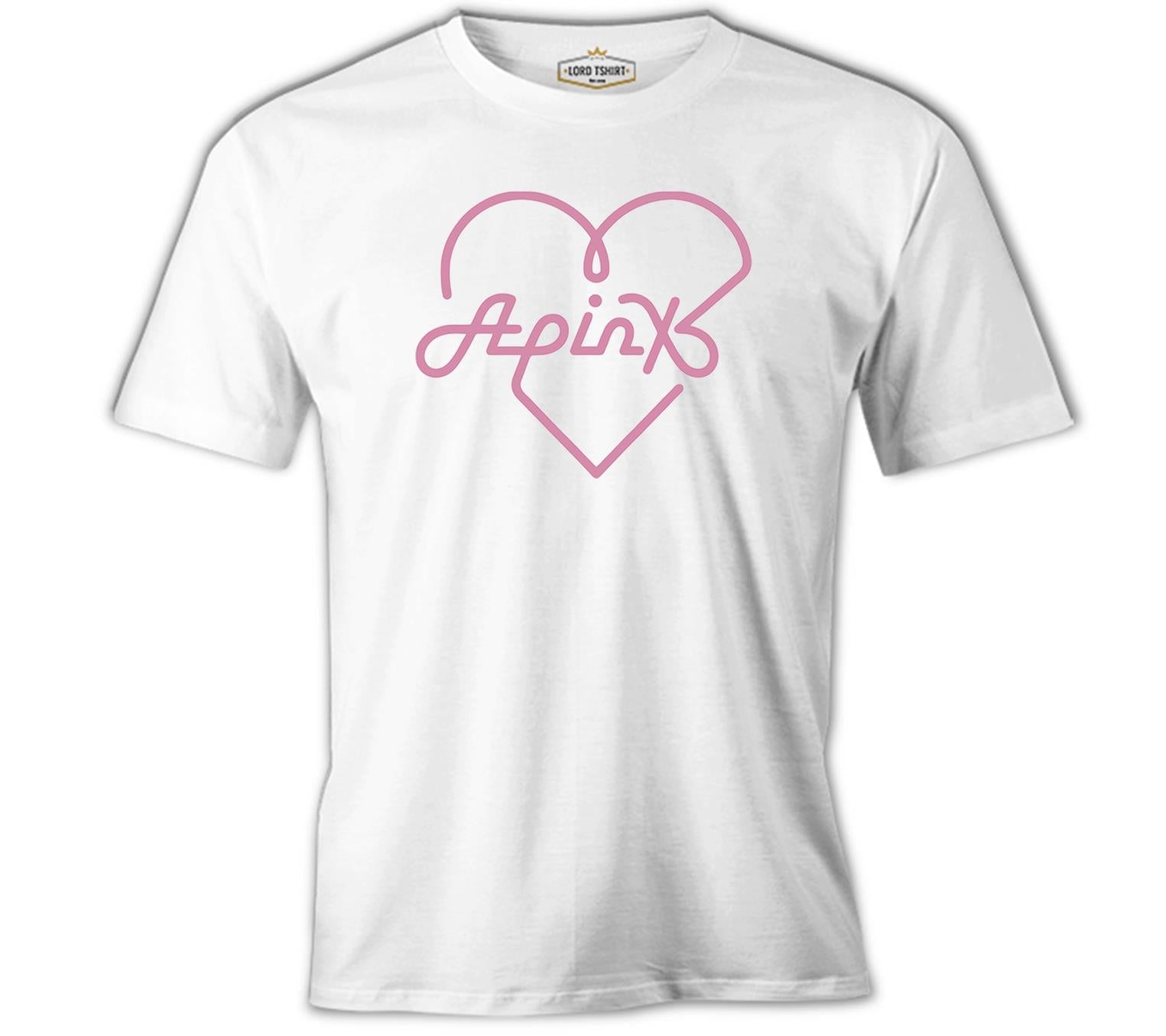 Apink - Logo Heart White Men's Tshirt 