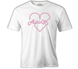 Apink - Logo Heart White Men's Tshirt 