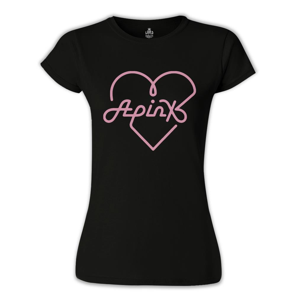 Apink - Logo Heart Black Women's Tshirt