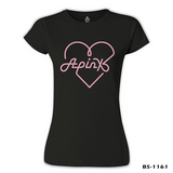 Apink - Logo Heart Black Women's Tshirt