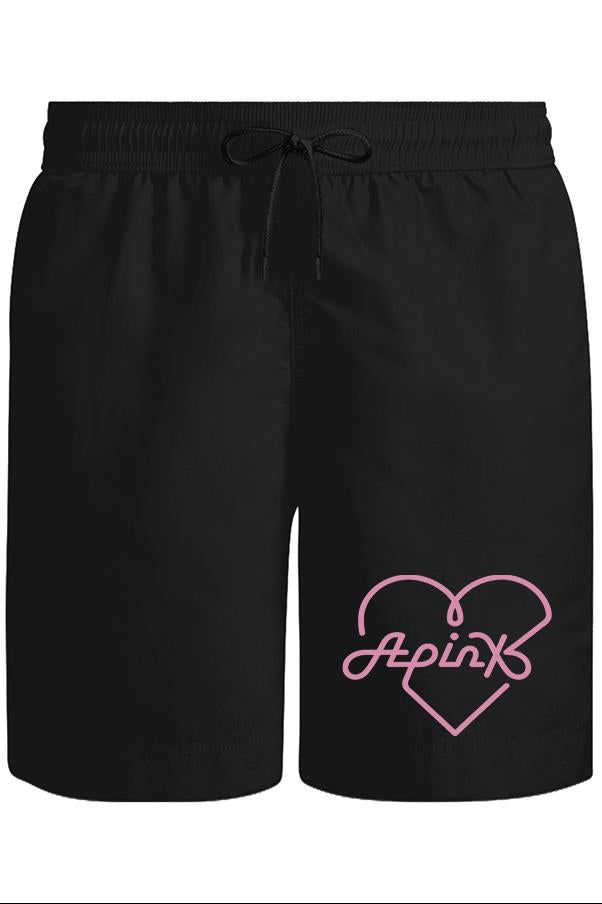 Apink - Logo Kalp Unisex Siyah Şort