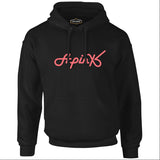 Apink - Logo Siyah Erkek Fermuarsız Kapşonlu