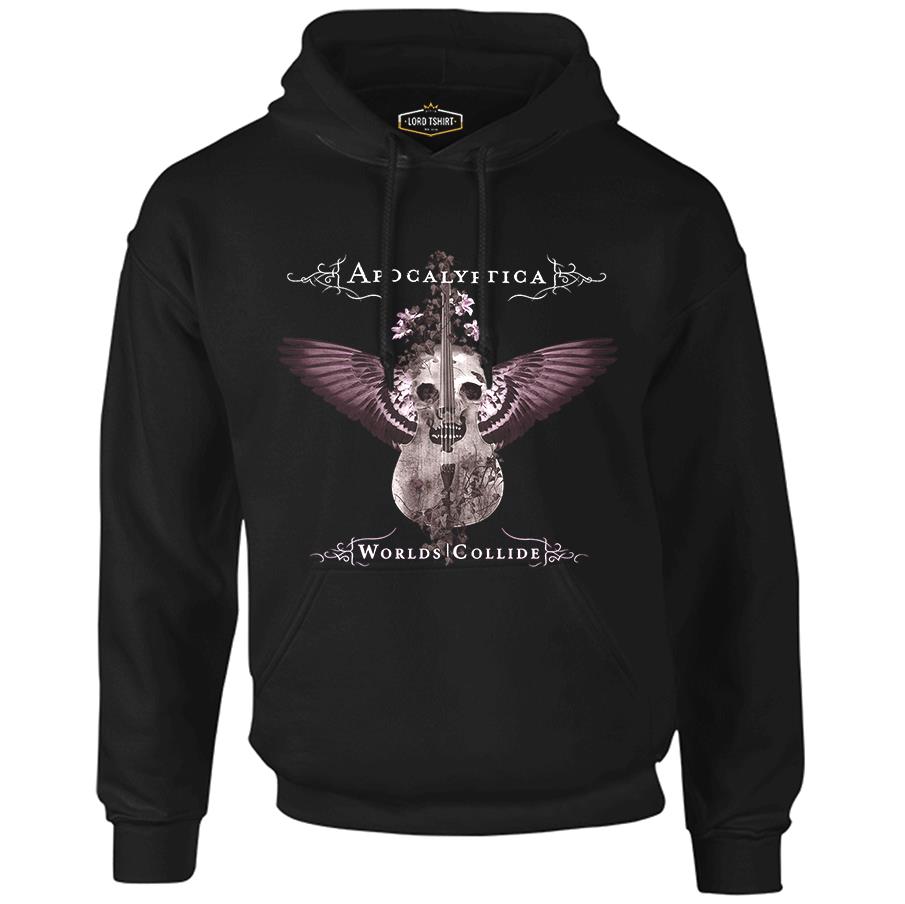 Apocalyptica - Worlds Collide Black Men's Zipperless Hoodie