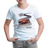 Araba - Yarış Beyaz Çocuk Tshirt