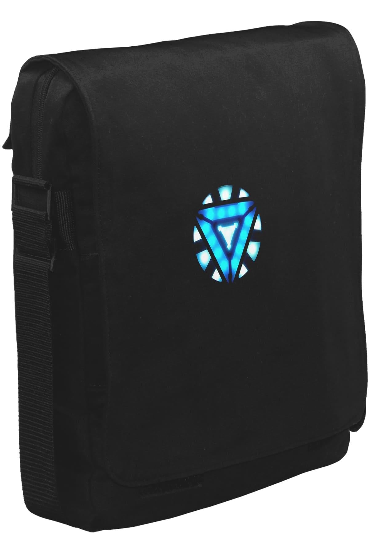 Arc Reactor I Unisex Siyah Postacı Çanta