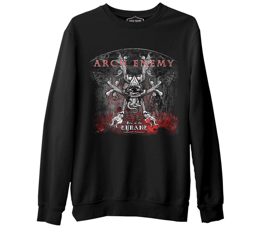 Arch Enemy - Rise of Tyrant  Siyah Erkek Kalın Sweatshirt