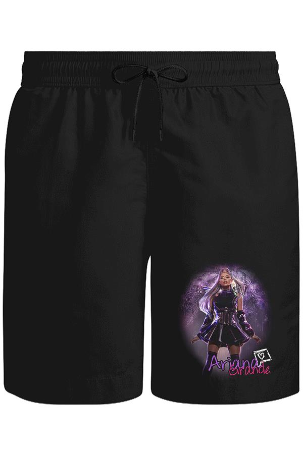 Ariana Grande Unisex Siyah Şort