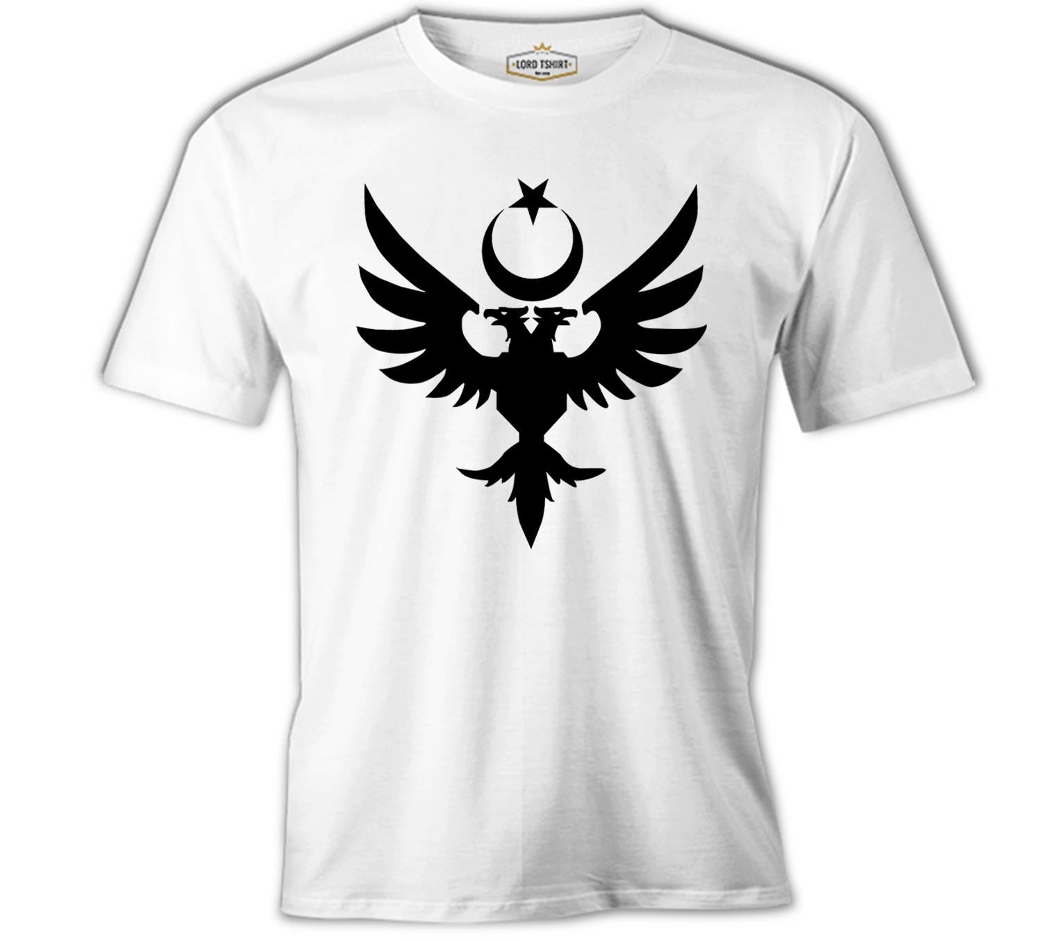 Arma - Çift Başlı Kartal Beyaz Erkek Tshirt