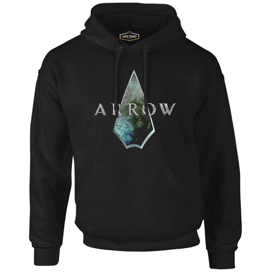 Arrow II Black Men's Zipperless Hoodie