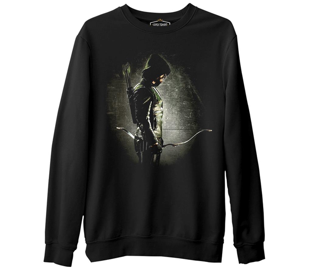 Arrow  Siyah Erkek Kalın Sweatshirt