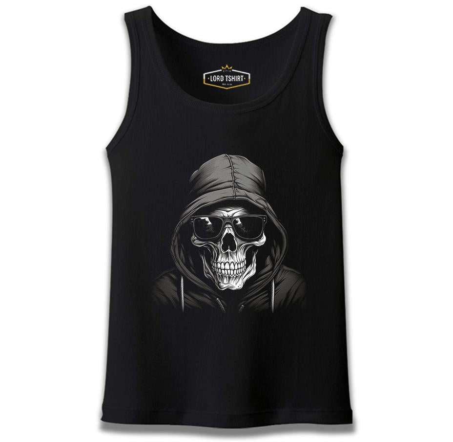 Rebel Spirit - Cool Skull Printed Black Men's Undershirt 