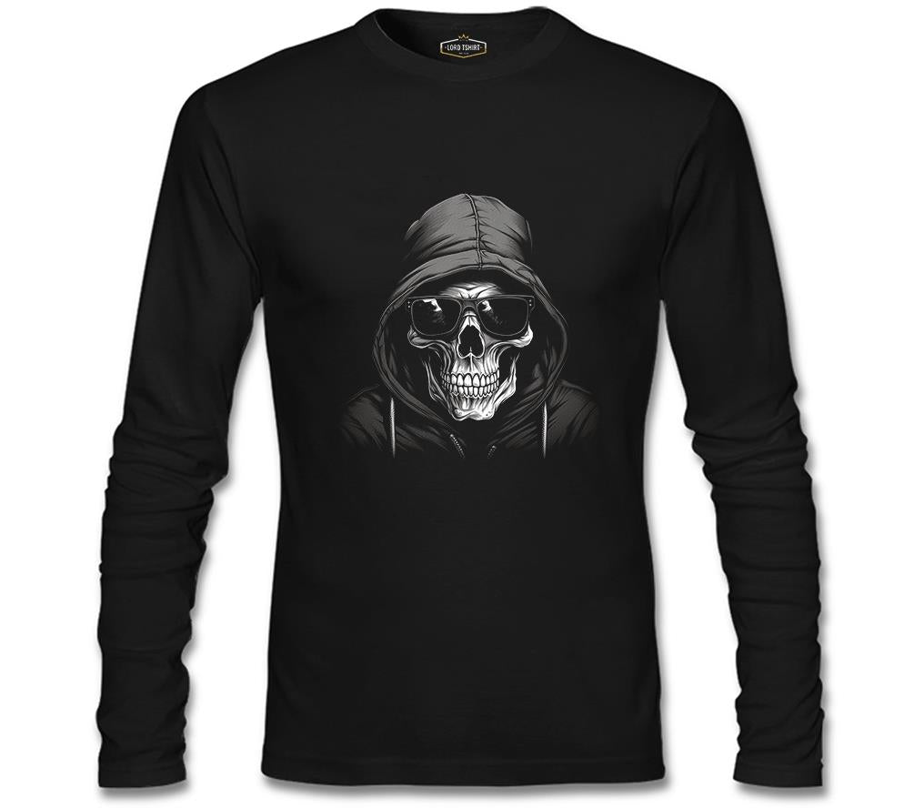 Rebel Spirit - Cool Skull Printed Black Men's Sweatshirt 