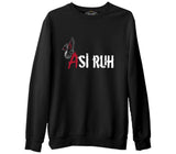 Asi Ruh Siyah Erkek Kalın Sweatshirt