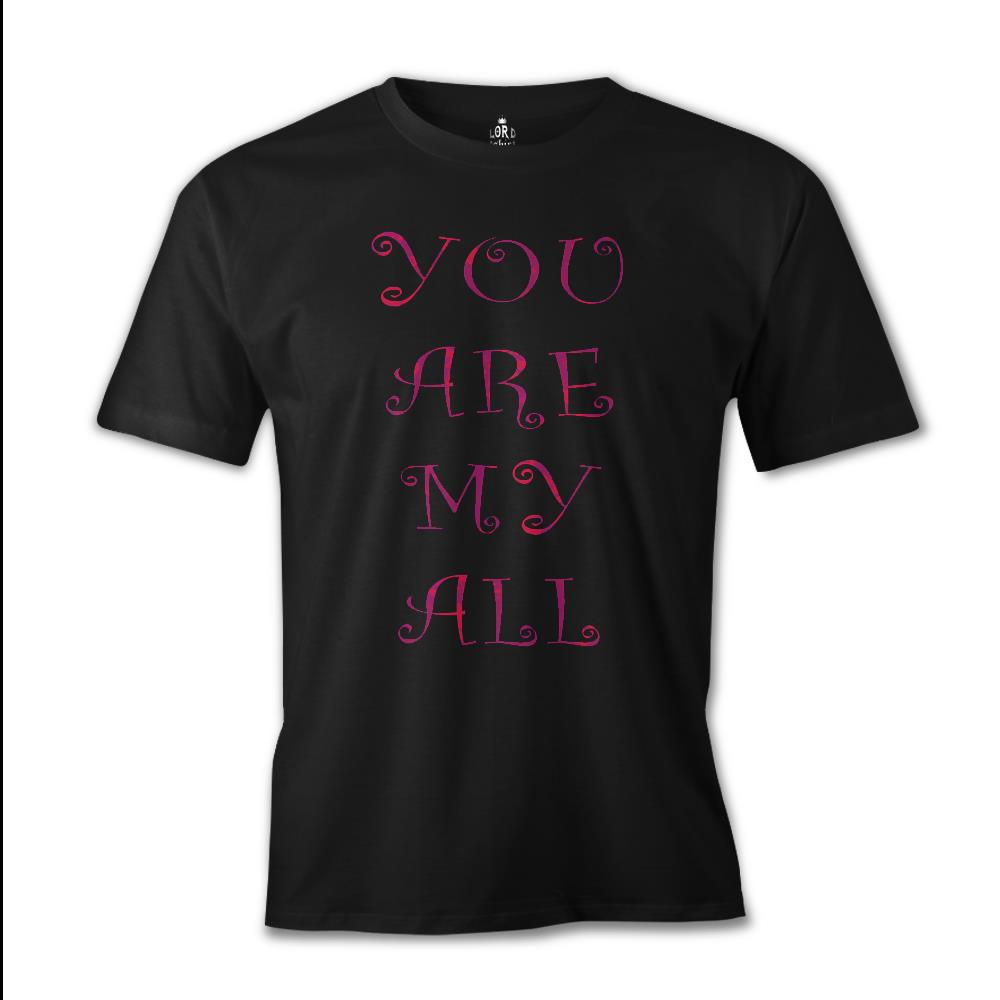 Love - You Are My All Black Men's Tshirt