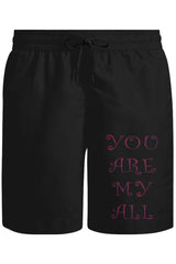 Love - You Are My All Unisex Black Shorts