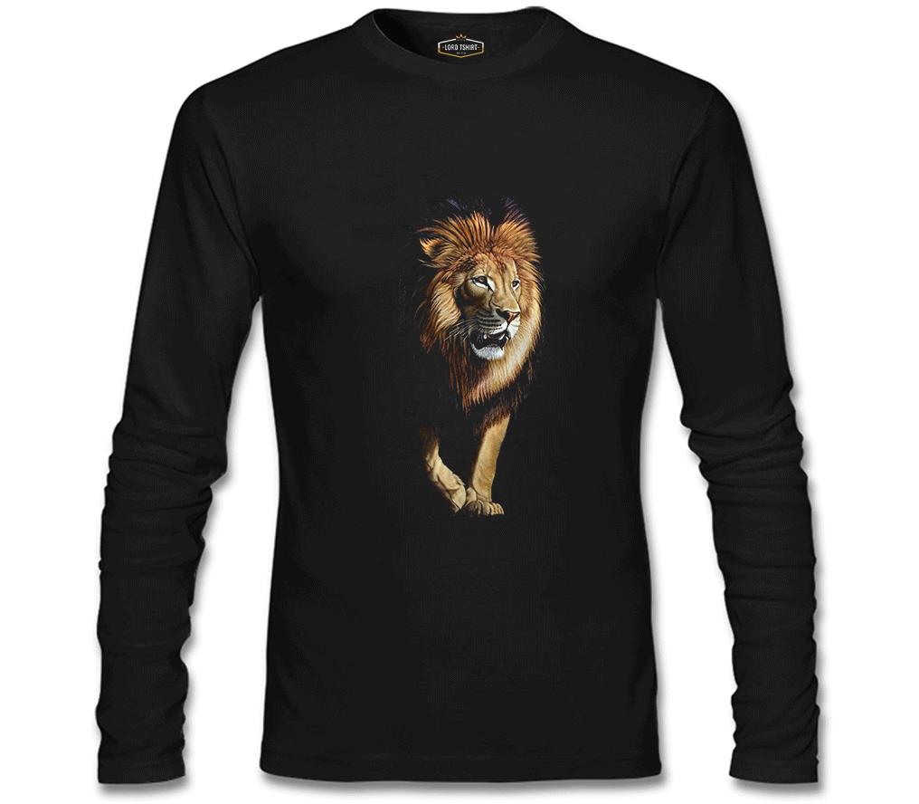 Aslan 2  Siyah Erkek Sweatshirt