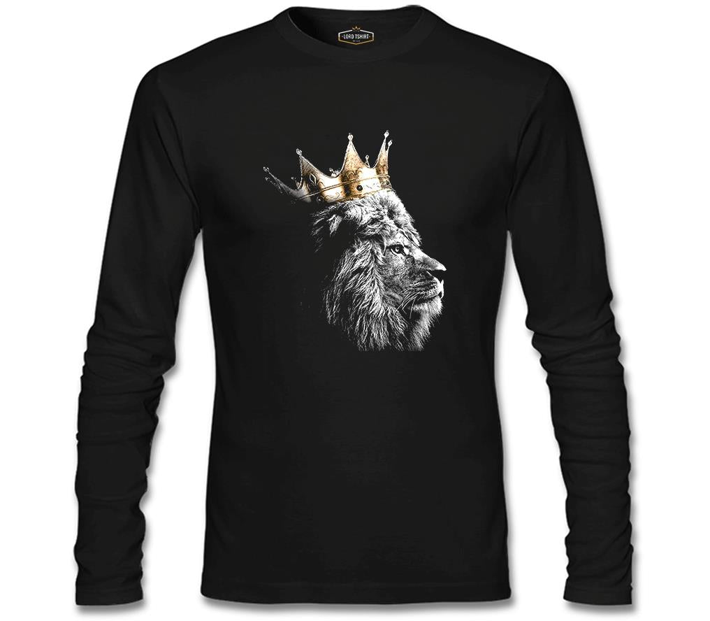 Lion - King Crown Black Men's Sweatshirt