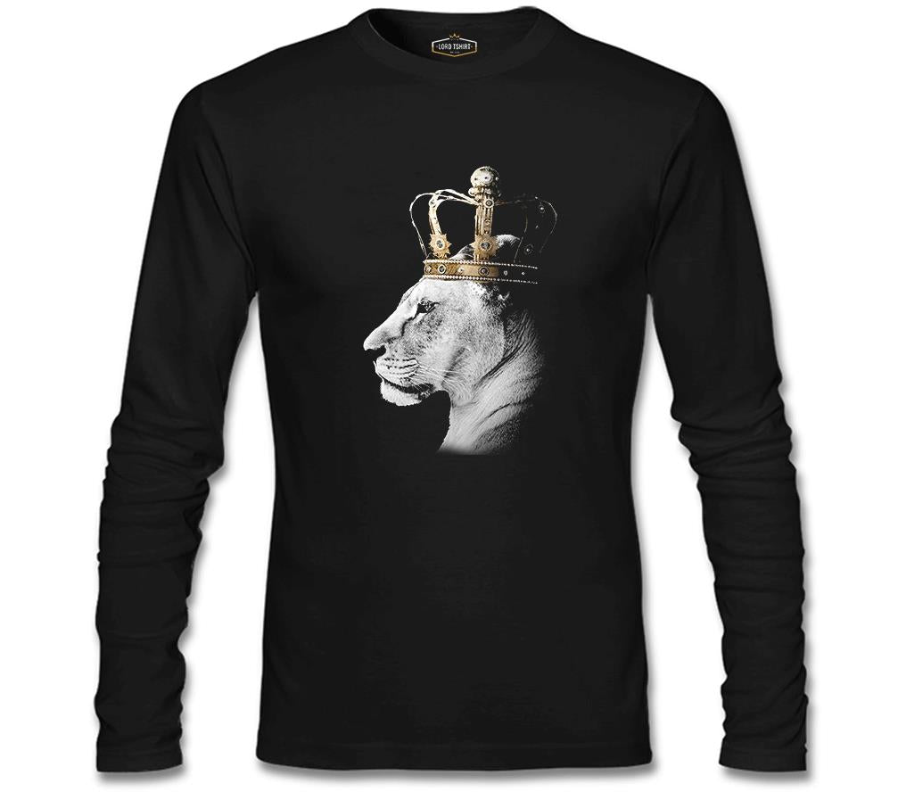 Lion - Queen Crown Black Men's Sweatshirt