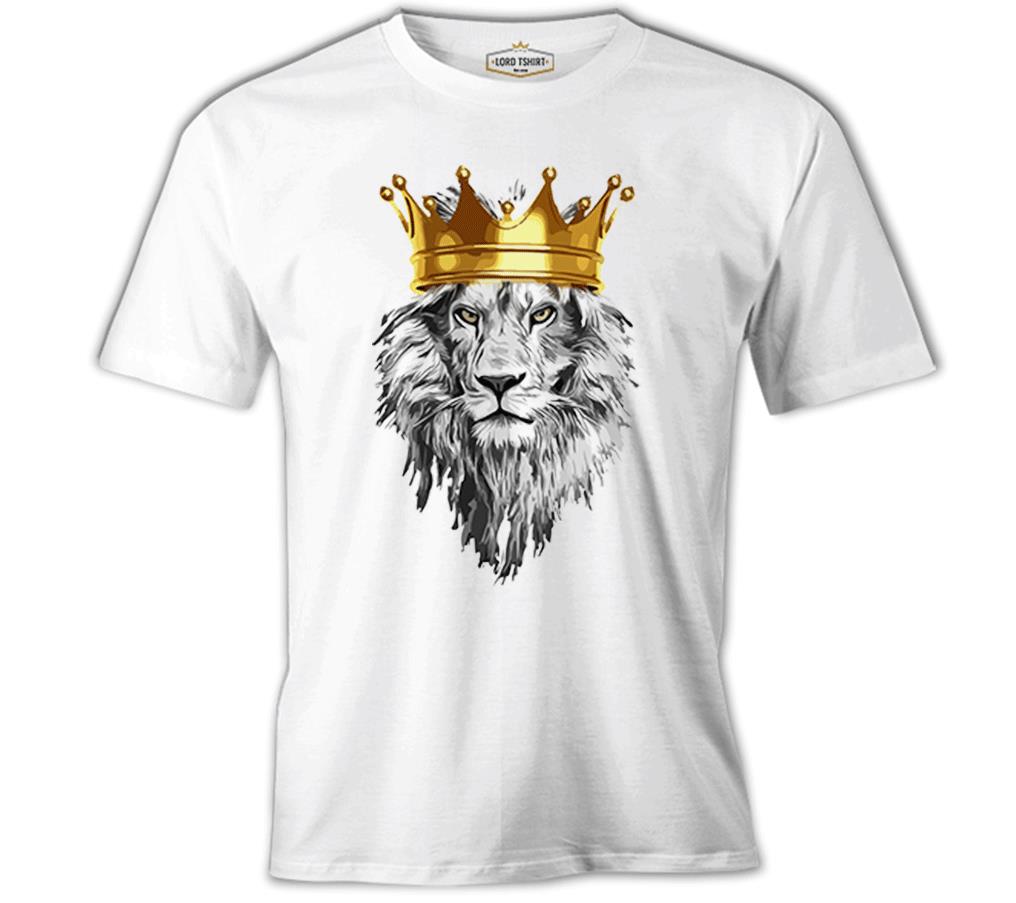 Aslan - The King Beyaz Erkek Tshirt