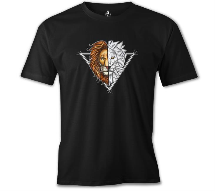 Lion Triangle Black Men's Tshirt