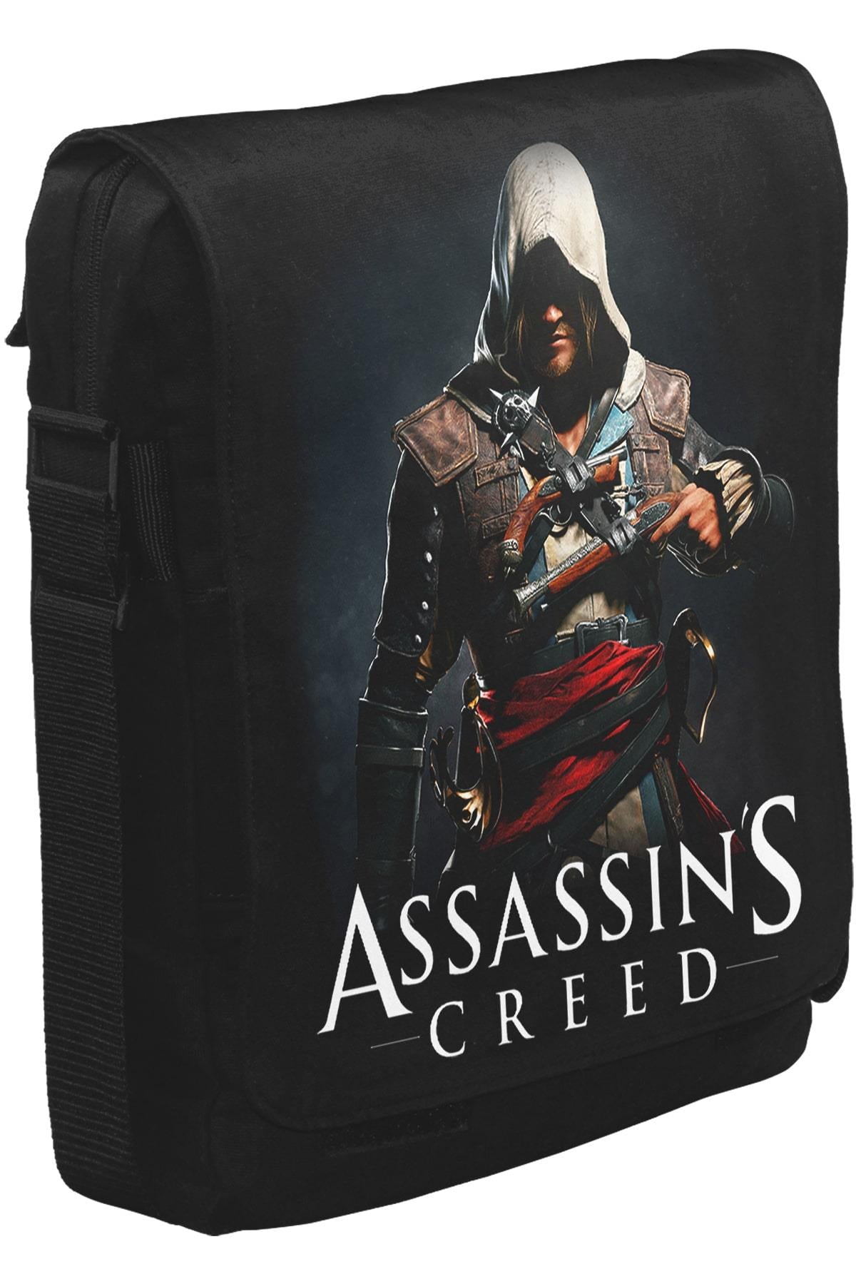 Assasins Creed Unisex Siyah Postacı Çanta