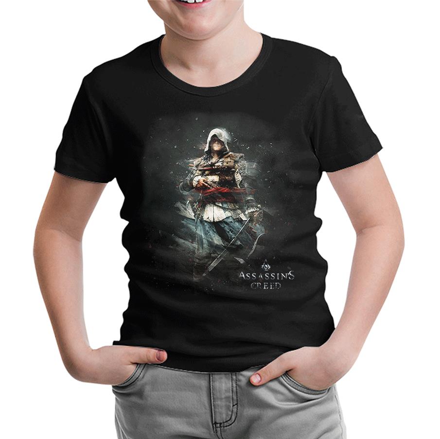 Assassin's Creed 2 Siyah Çocuk Tshirt