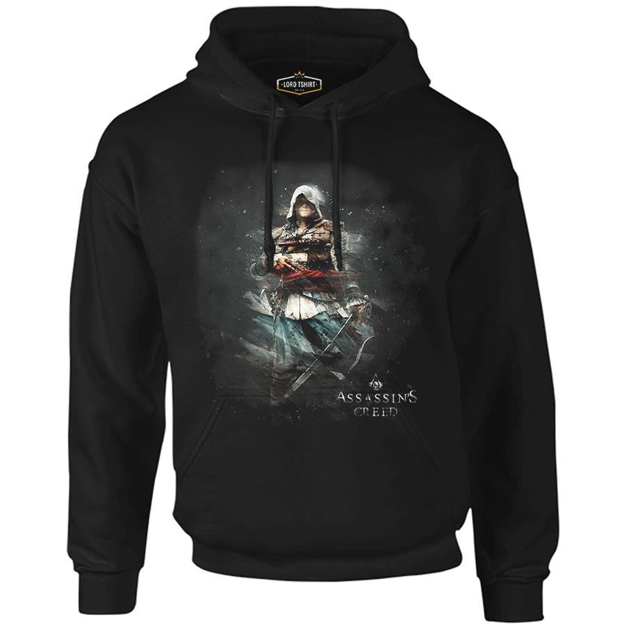 Assassin's Creed 2 Black Men's Zipperless Hoodie