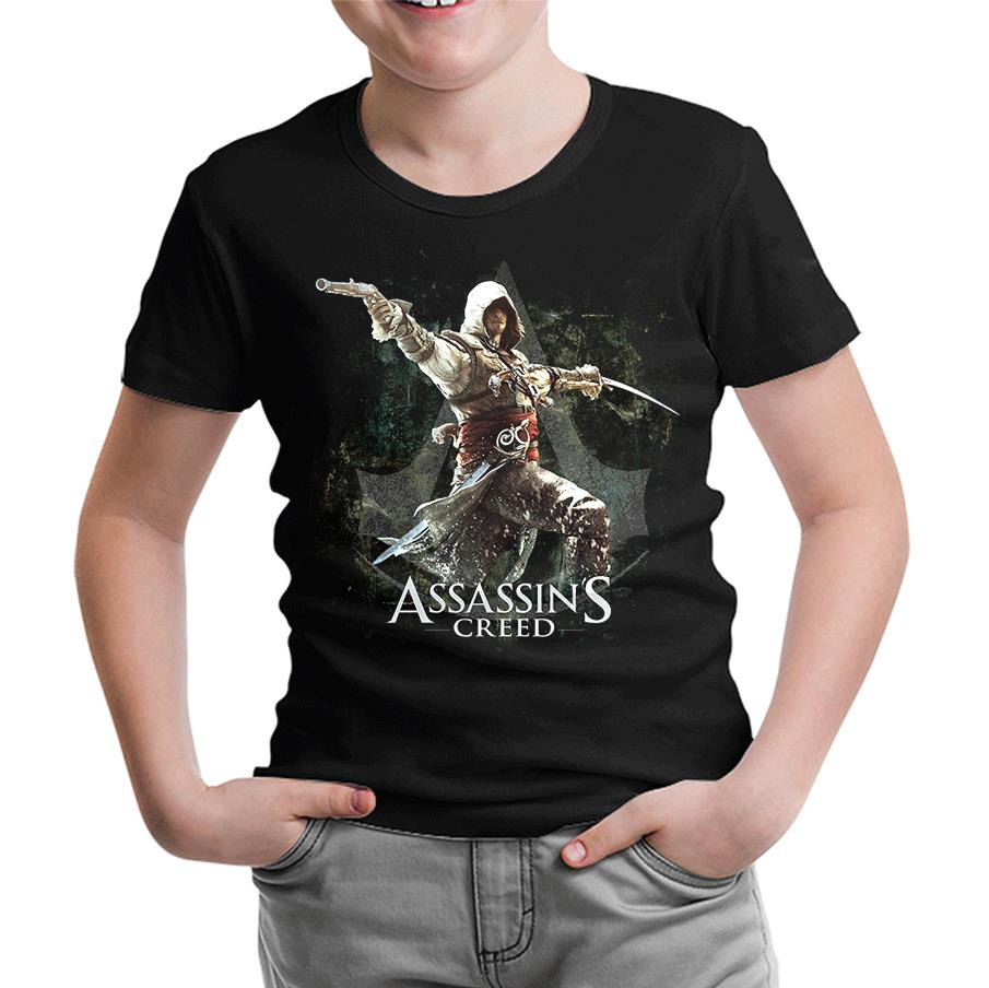 Assassin's Creed 3 Siyah Çocuk Tshirt
