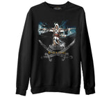 Assassin's Creed 4  Siyah Erkek Kalın Sweatshirt