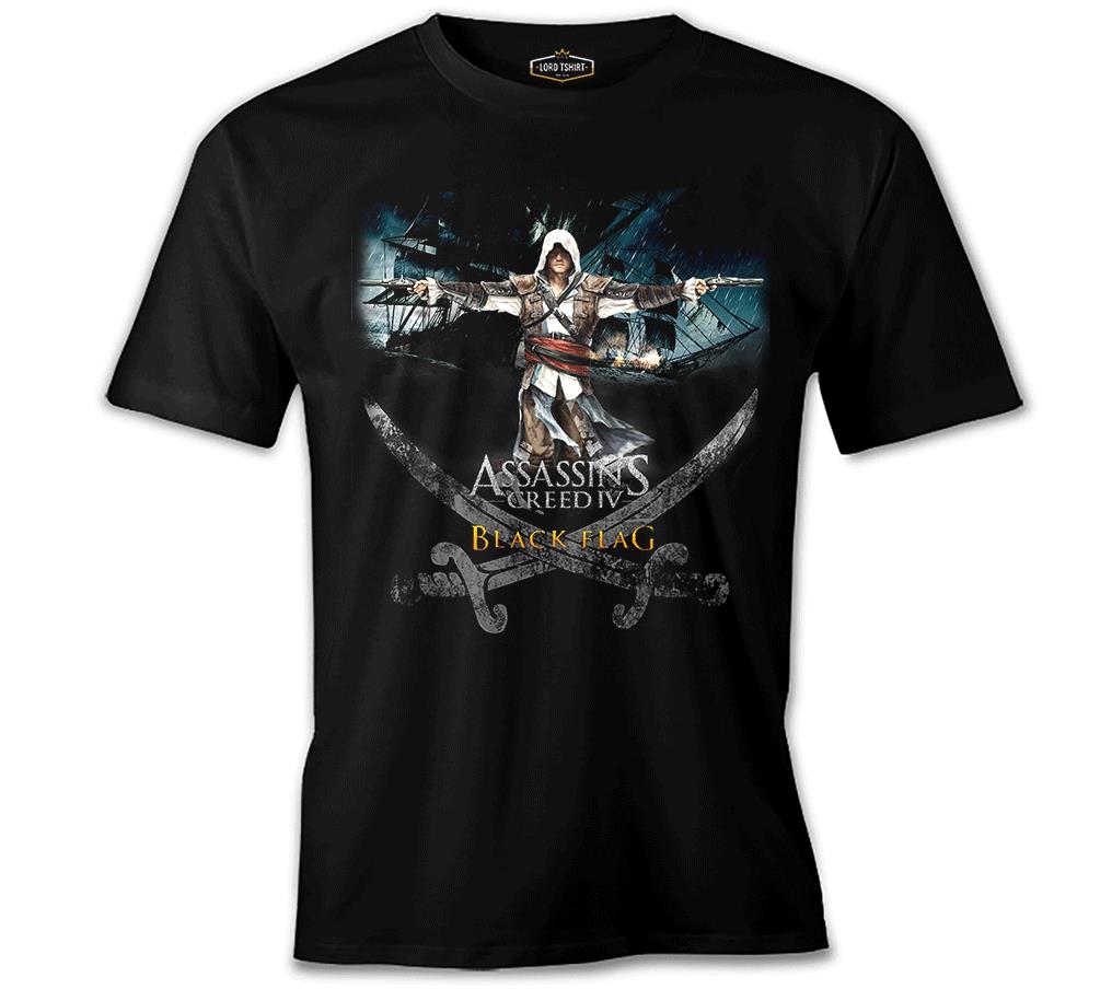 Assassin's Creed 4 Siyah Erkek Tshirt