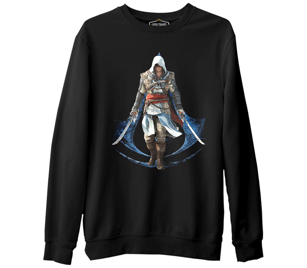 Assassin's Creed 6  Siyah Erkek Kalın Sweatshirt