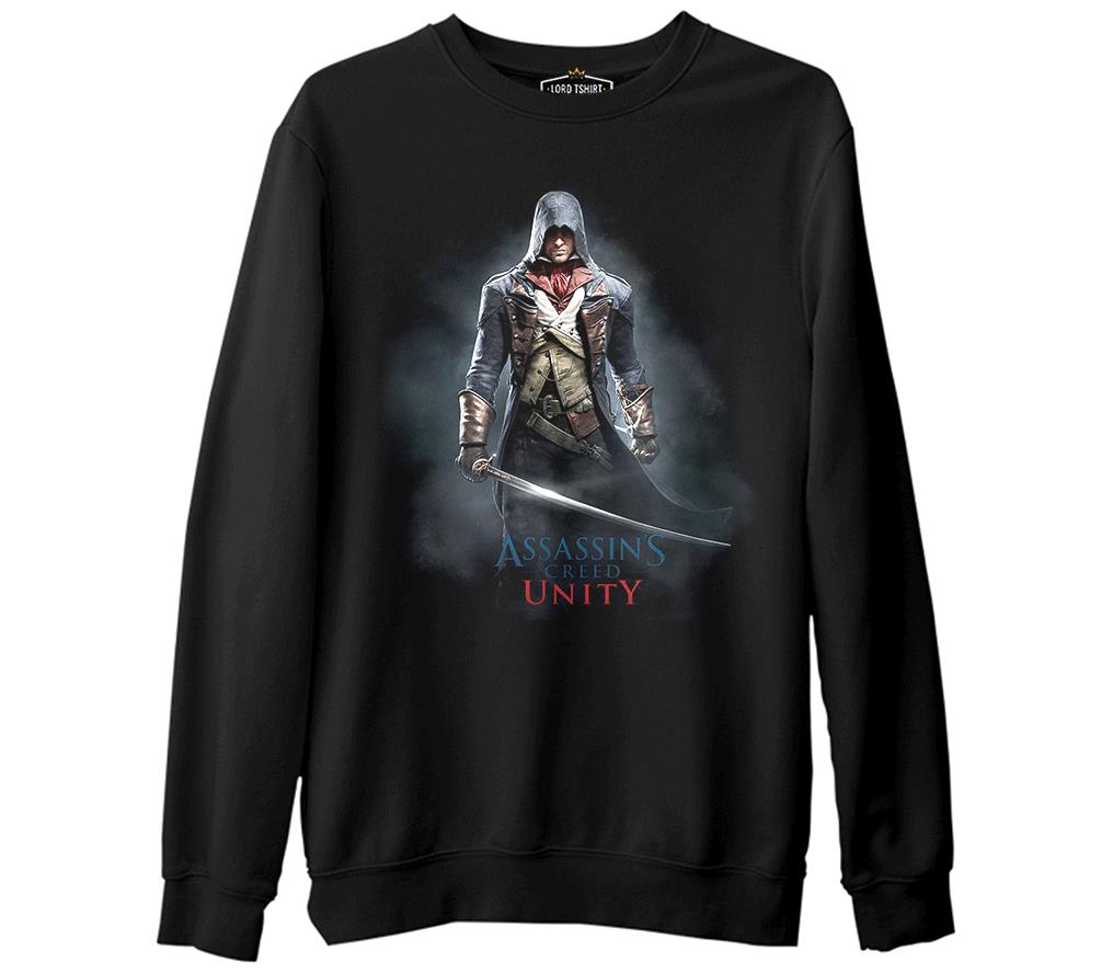 Assassin's Creed - Arno  Siyah Erkek Kalın Sweatshirt