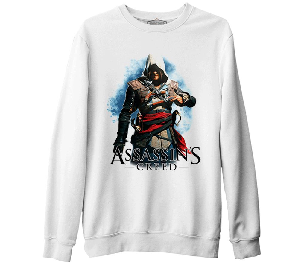 Assassin's Creed Beyaz Kalın Sweatshirt