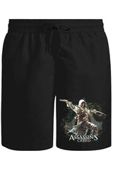 Assassin's Creed III Unisex Siyah Şort