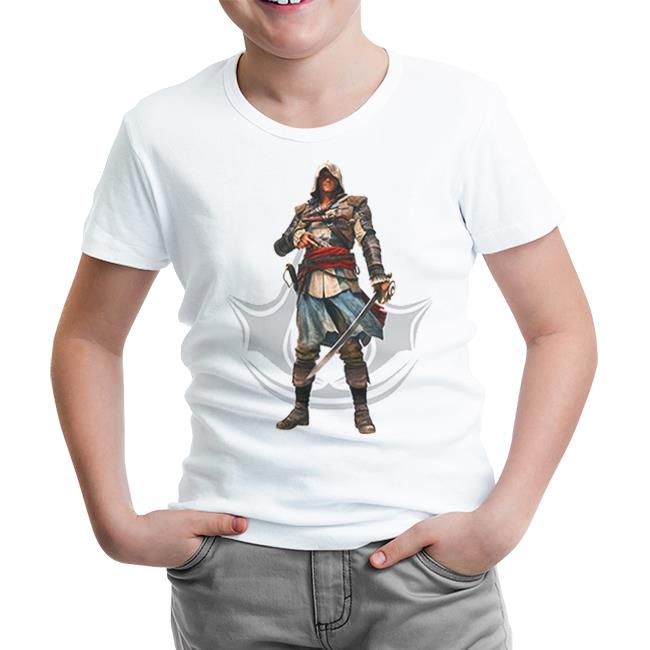 Assassin's Creed IV - Black Flag Beyaz Çocuk Tshirt