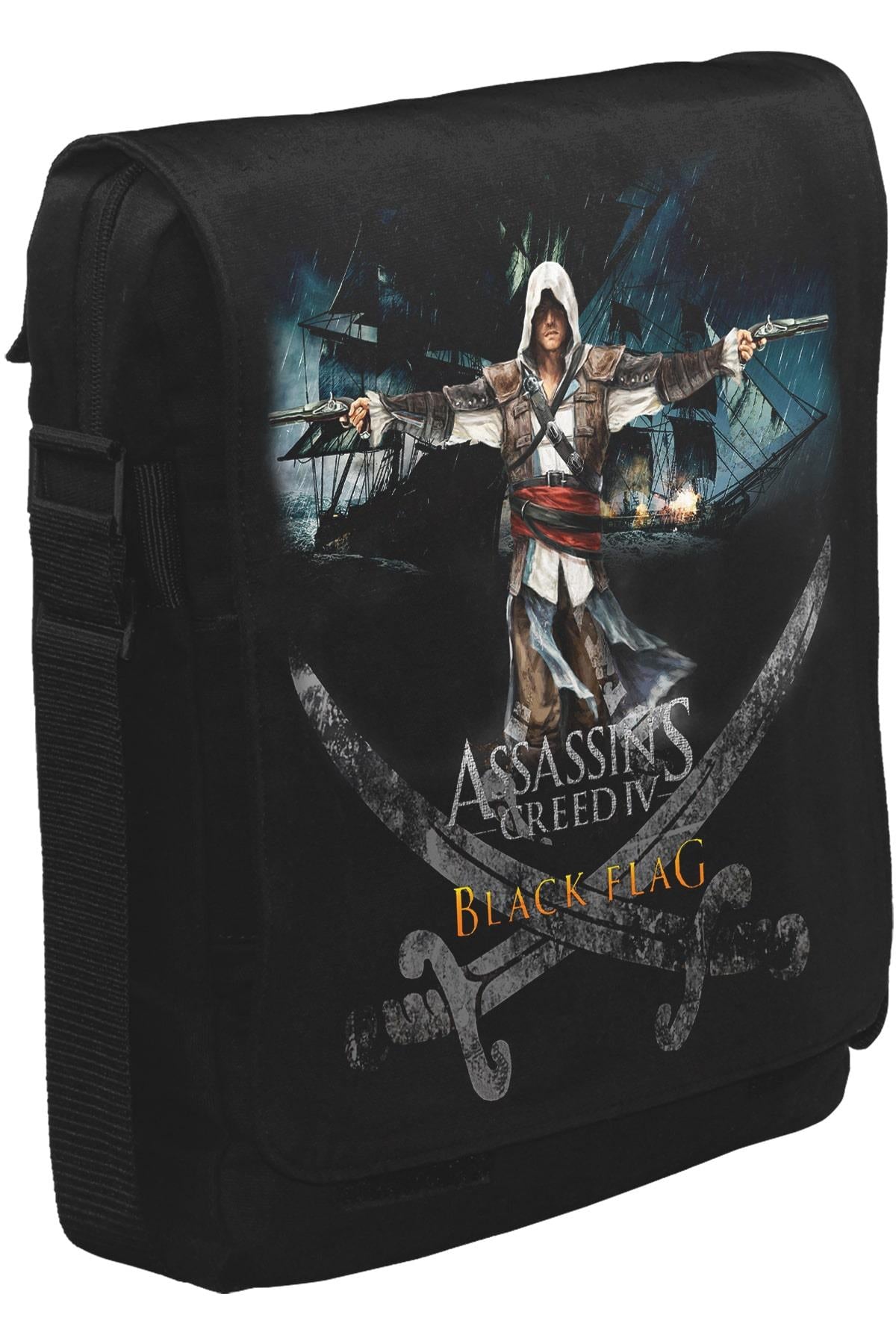 Assassin's Creed IV Unisex Siyah Postacı Çanta