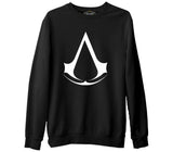 Assassin's Creed - Logo Siyah Erkek Kalın Sweatshirt