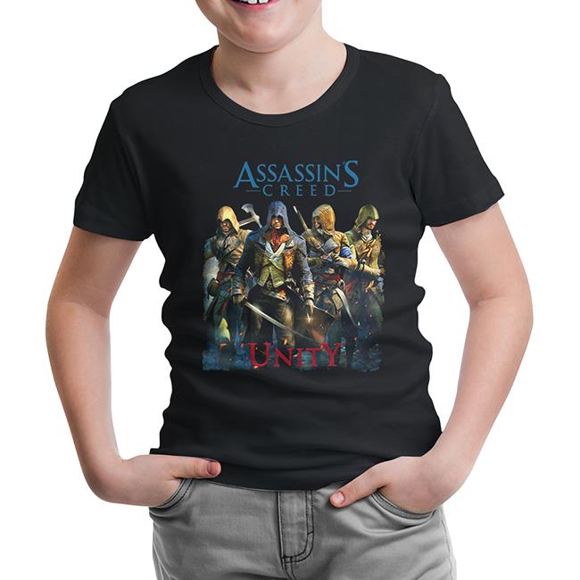 Assassin's Creed Unity 2 Black Kids Tshirt