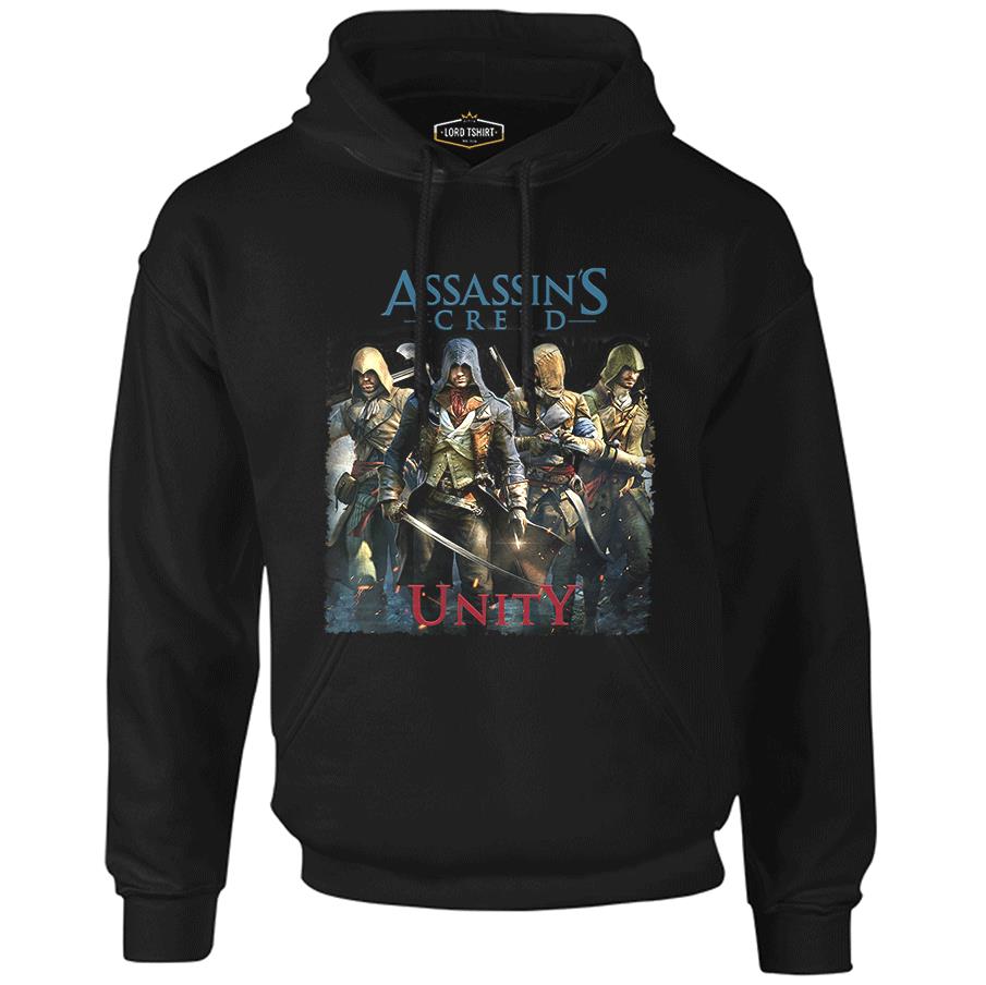 Assassin's Creed Unity 2 Black Men's Zipperless Hoodie