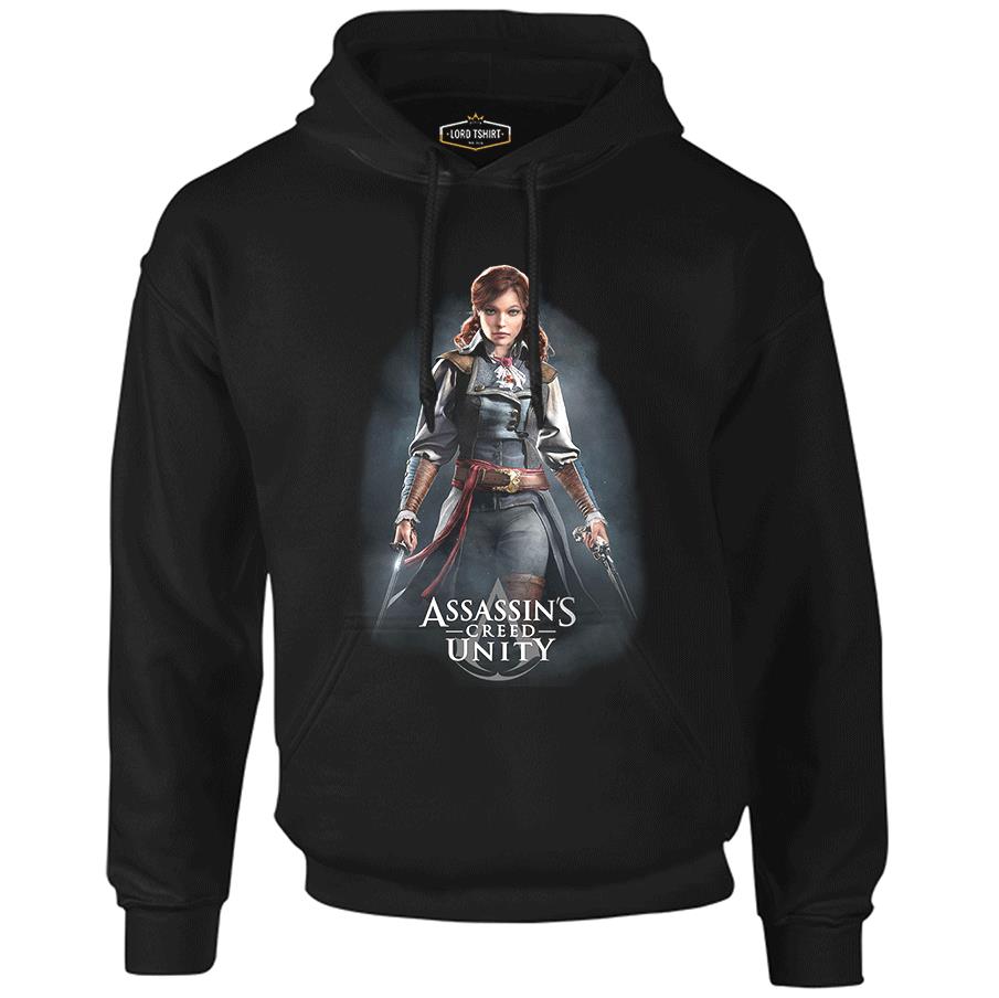 Assassin's Creed Unity - Elise Siyah Erkek Fermuarsız Kapşonlu