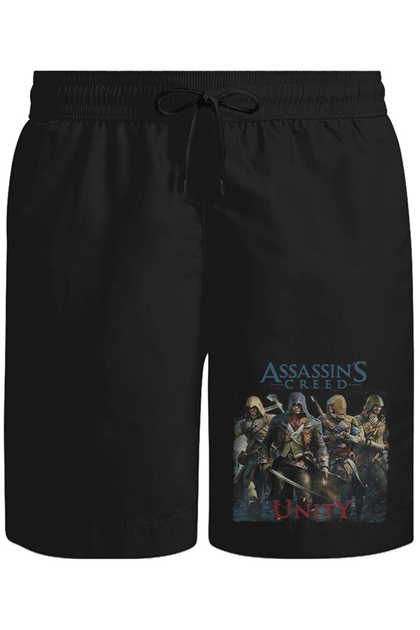 Assassin's Creed Unity II Unisex Siyah Şort