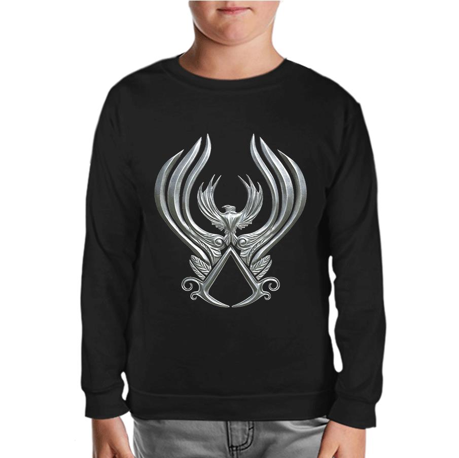 Assassins Creed Wings Black Kids Sweatshirt