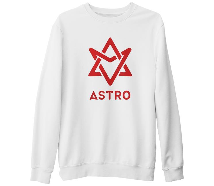 Astro - Logo Beyaz Kalın Sweatshirt